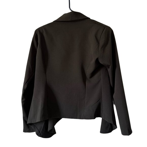 Drape Open Front Blazer Jacket Black Size Small - Picture 4 of 7